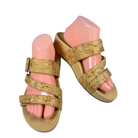 Vionic Shoes - Vionic Pacific Rio Gold Slide On Sandals Women's 8